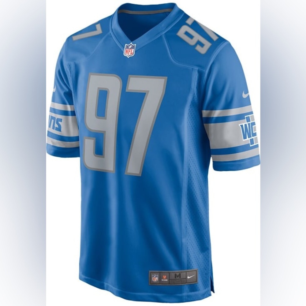 👉🏼NWOT👈🏼 NIKE/ NFL AIDAN HUTCHINSON DETROIT LIONS BLUE FOOTBALL JERSEY SIZE: XXL